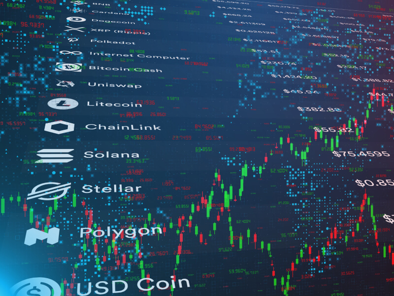 The growth and decline rates of cryptocurrencies