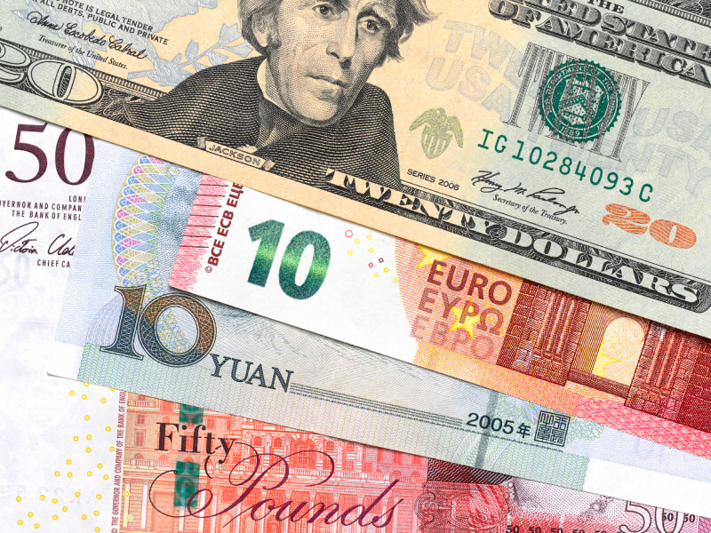 different currencies