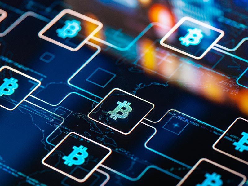 Crypto dark background tech