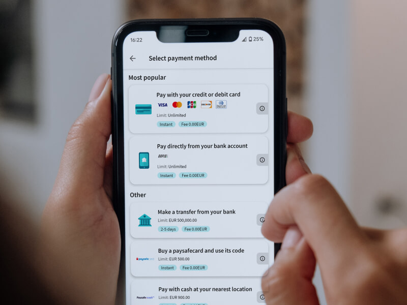 app with payment methods
