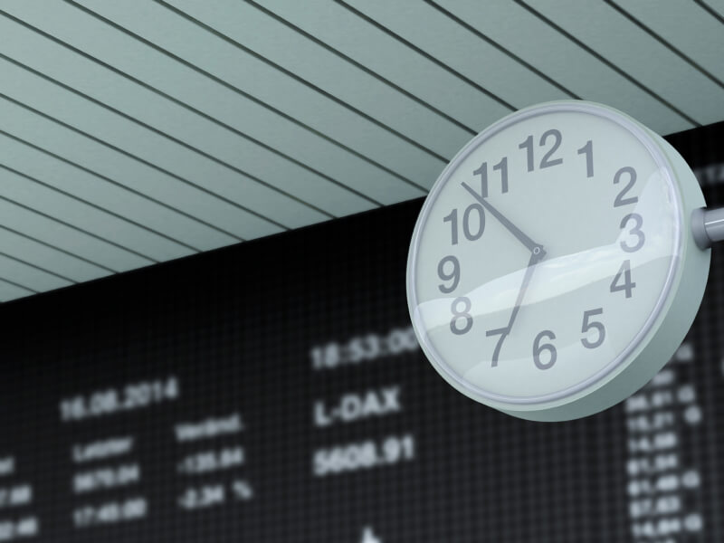 Image of a clock in a black background