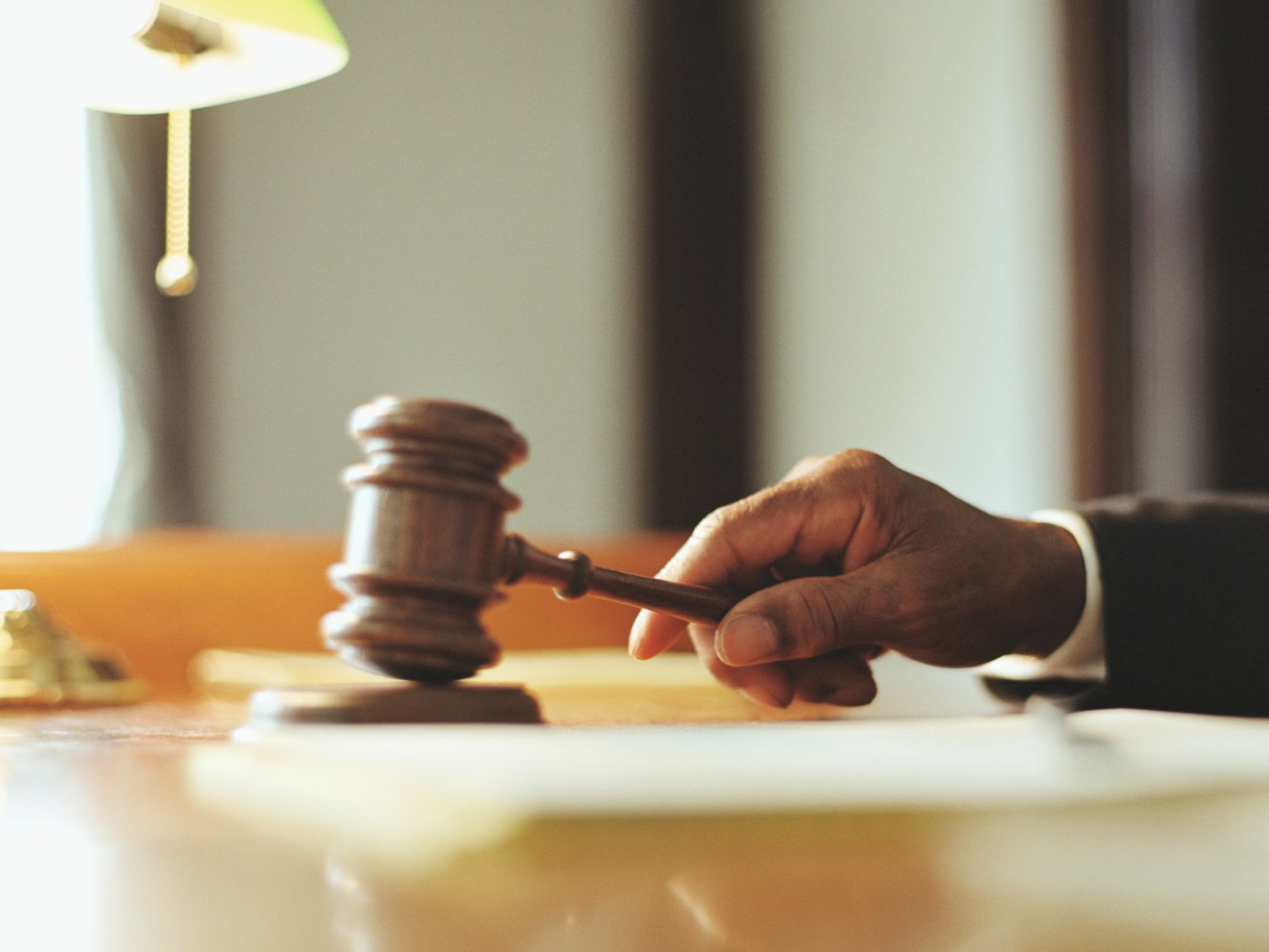 judge with hammer