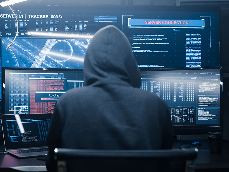 Crypto and cyber security man