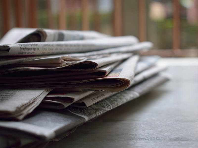Pile of newspapers