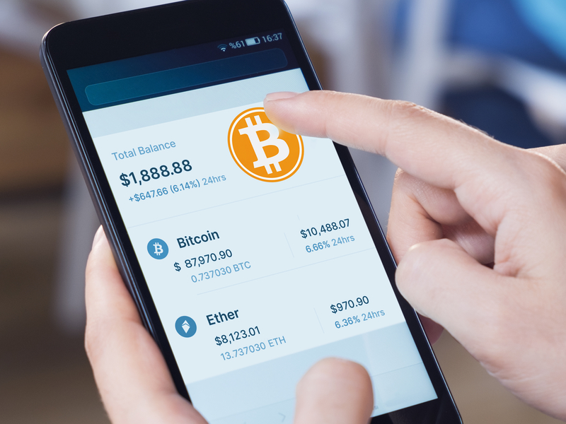 Bitcoin account showing your balance