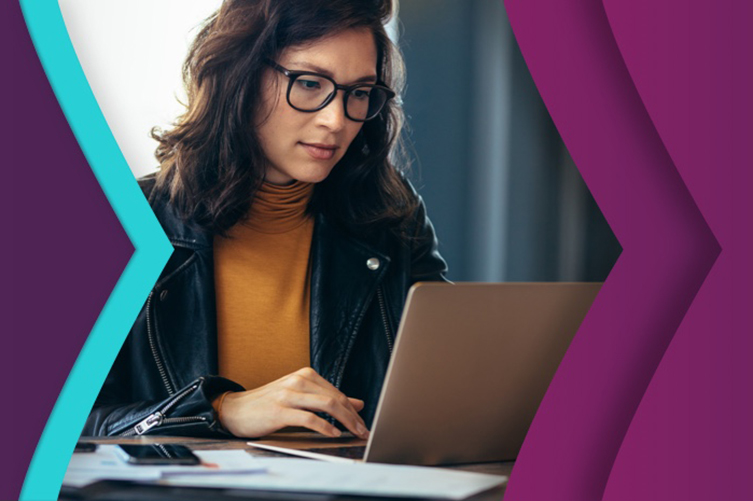 Lady working on her PC, Skrill Business support
