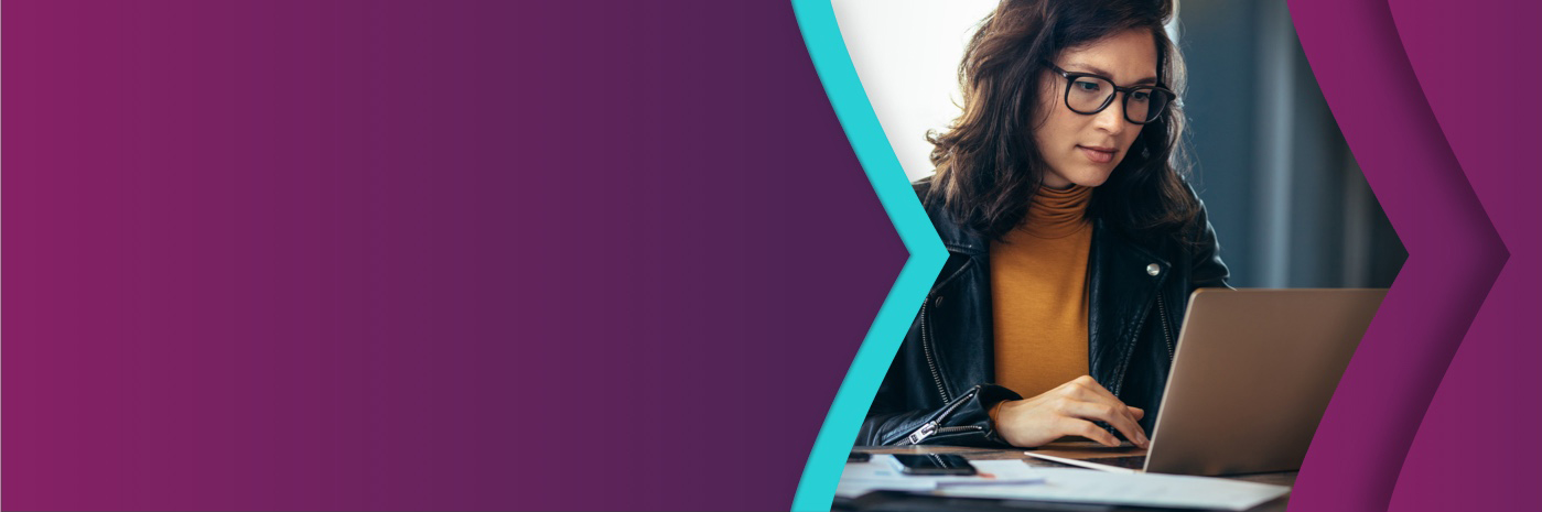Lady working on her PC, Skrill Business support
