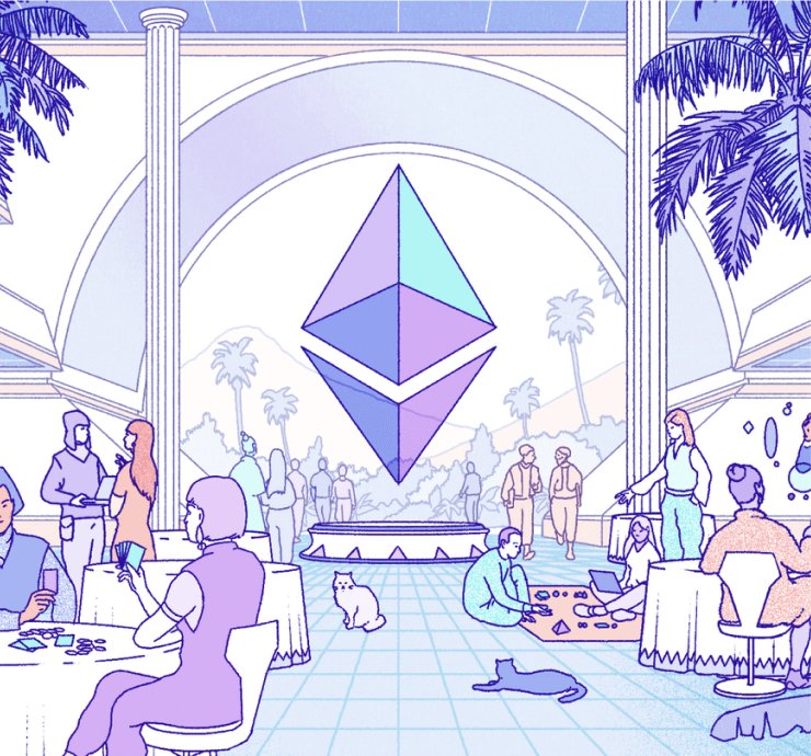 drawing of people playing