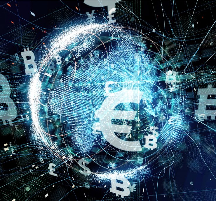 globe with currency symbols