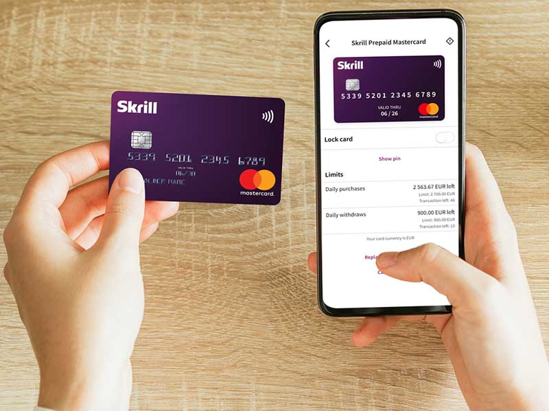 Skrill card lock feature