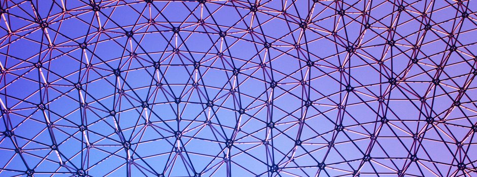 Futuristic geometric pattern made of glass