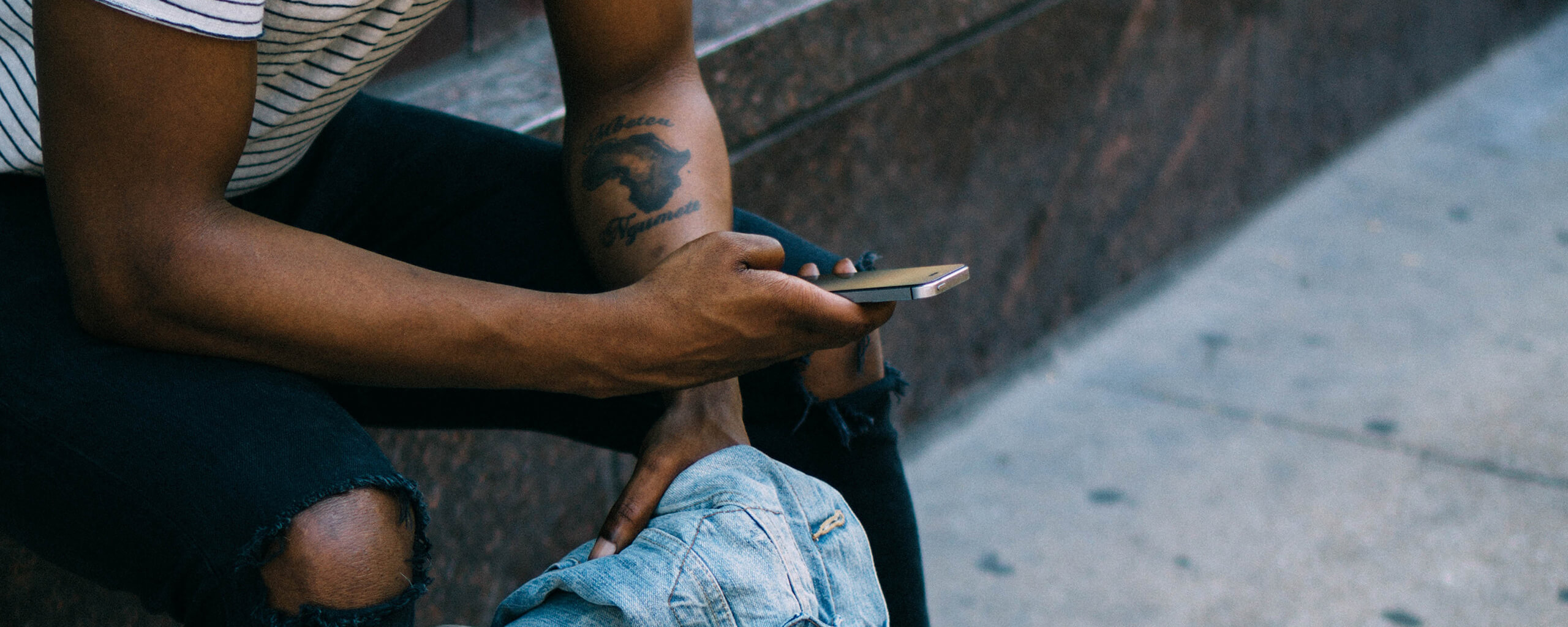 man with a phone in his hand