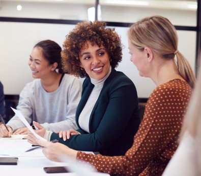people working in office, support for Skrill Business partners