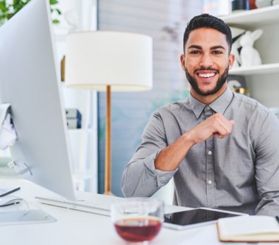 people working in office, support for Skrill Business partners