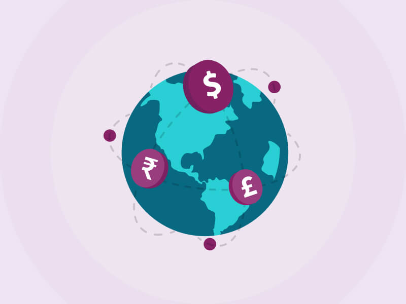 paying with different currencies around the world
