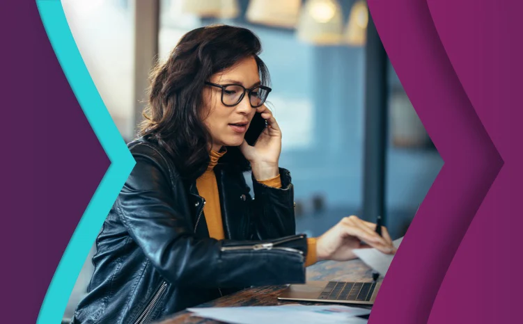 Lady working on her PC, Skrill Business support