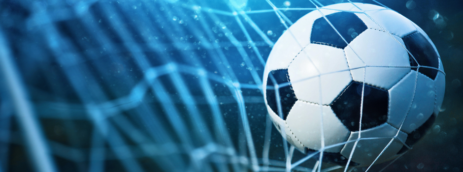ball for football on blue background