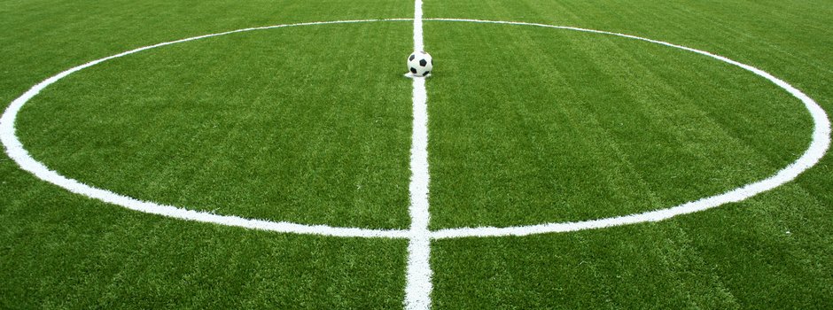 Football pitch with football