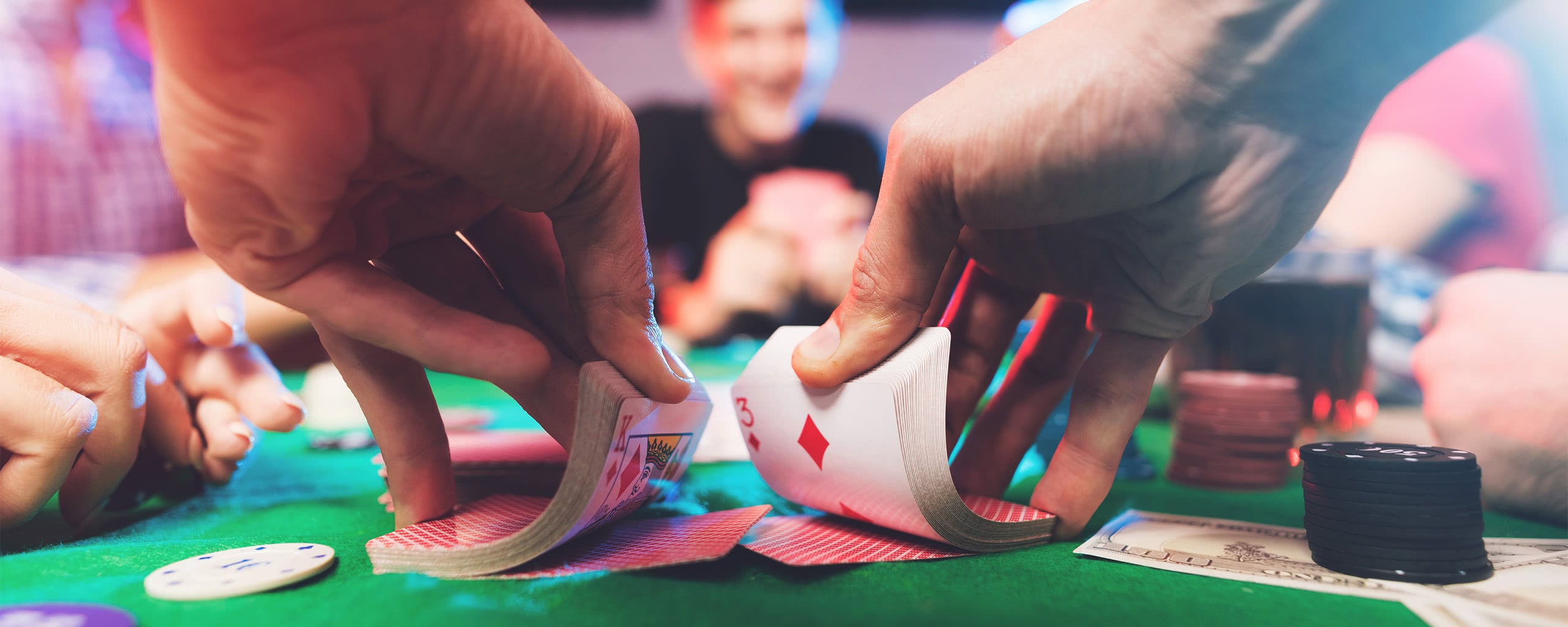 shuffling cards