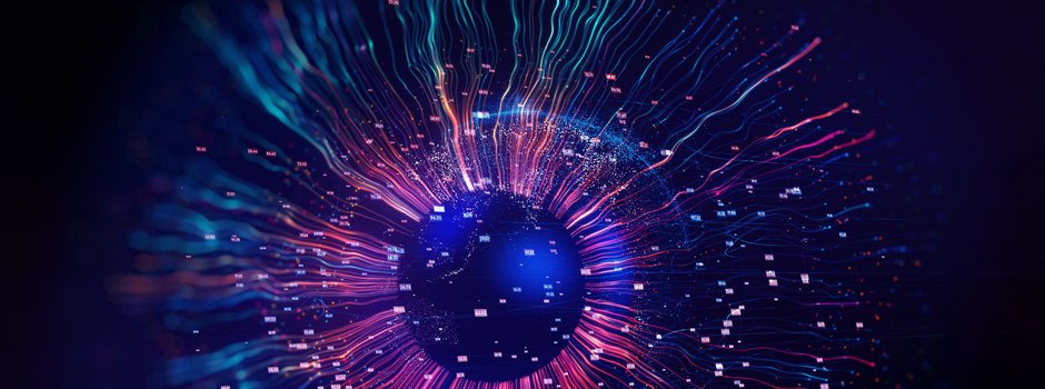 Abstract image of eye with digital effect