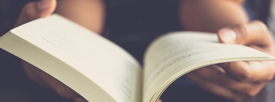 a girl opening books