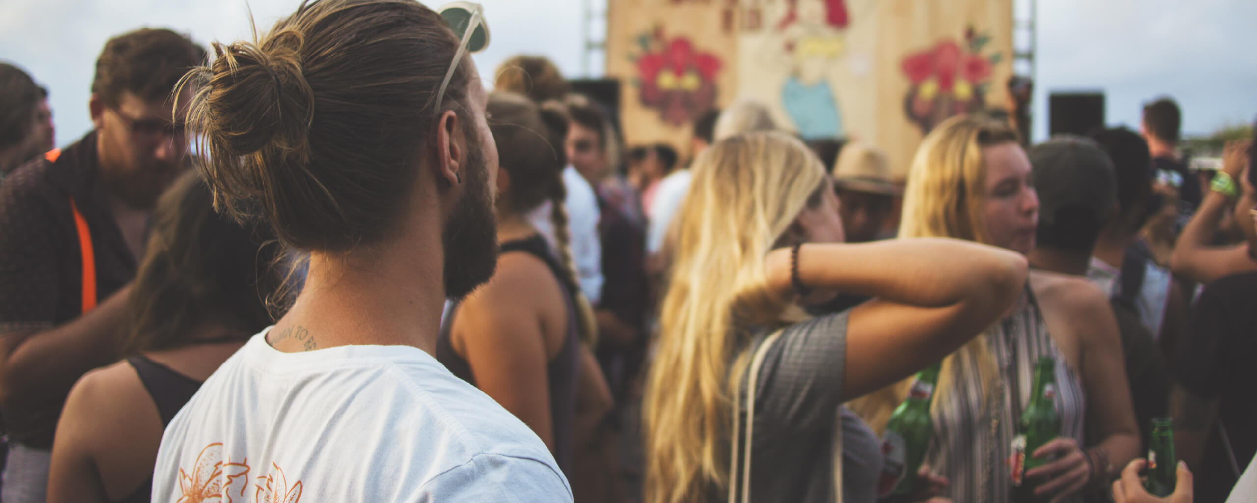 people at a music festival