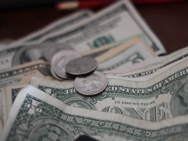 US banknotes and coins