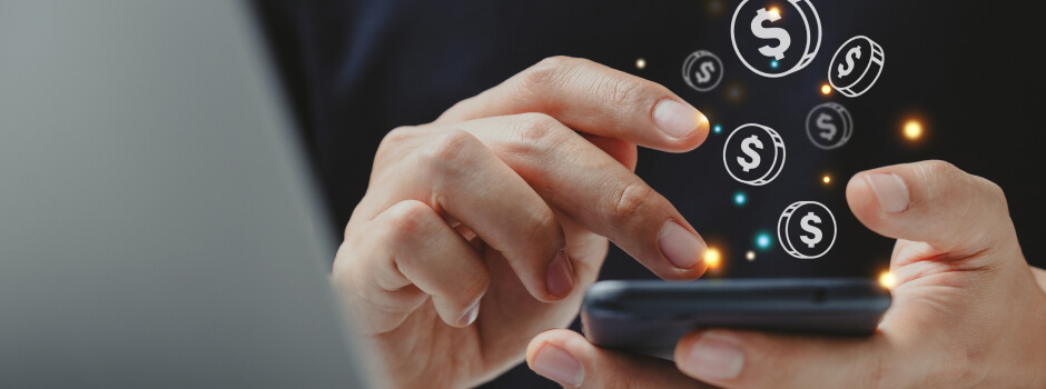 paying through the mobile app