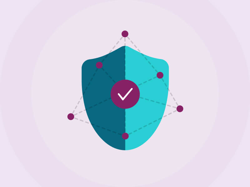 shield ensuring a secure payment