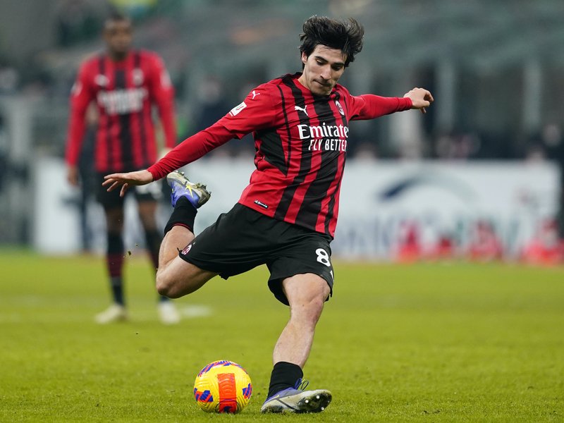 Sandro Tonali of AC Milan