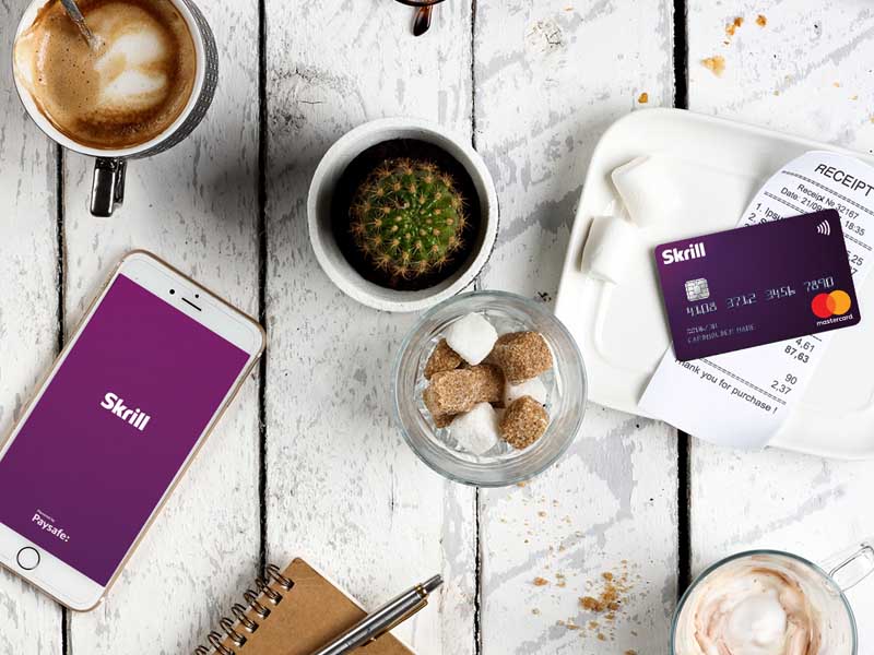 Skrill card on Skrill app