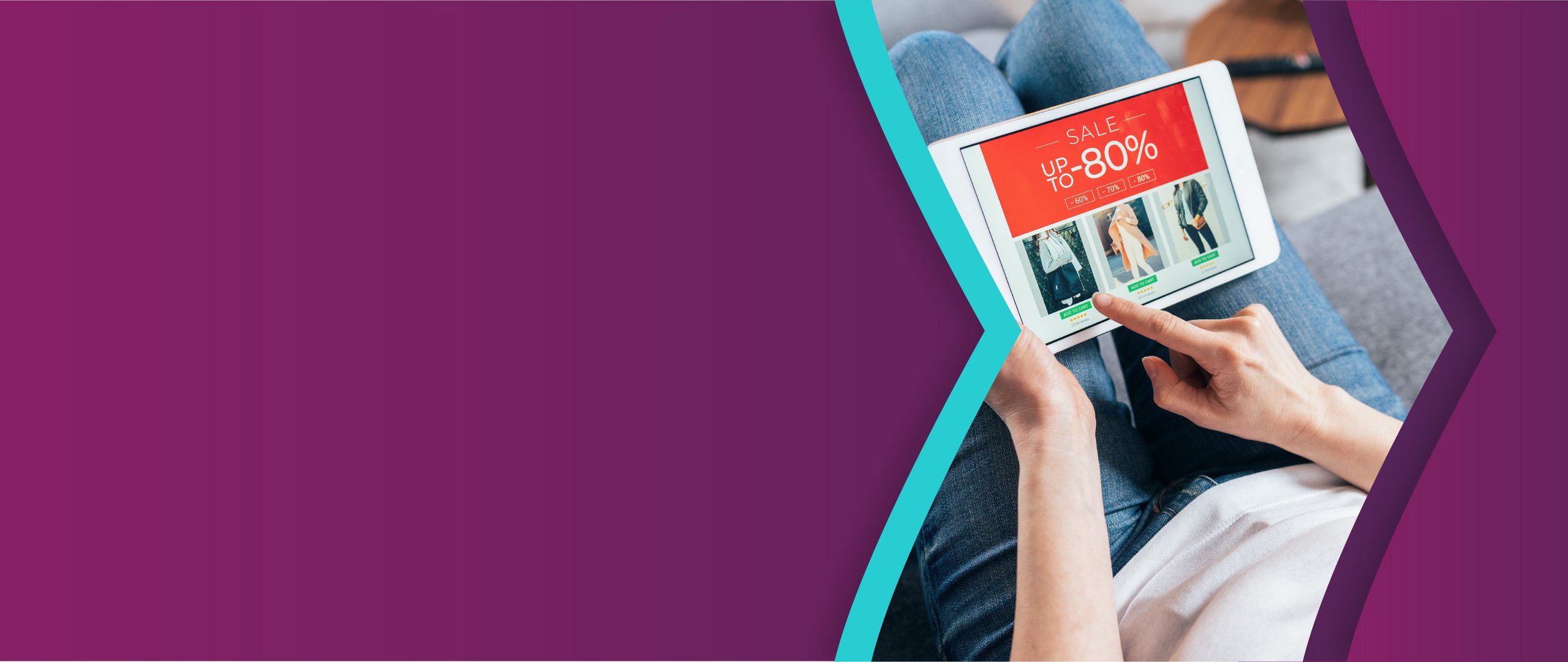 2 women shopping online from a big sale up to 80%
