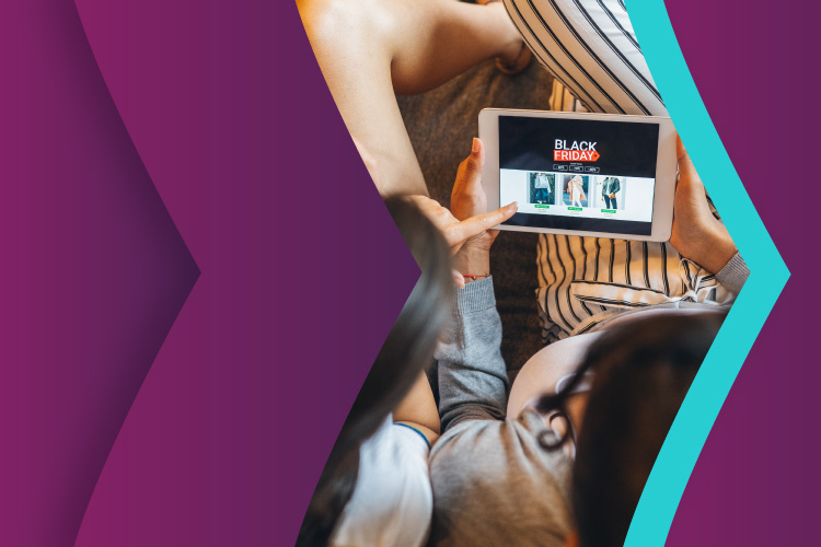 Ladies, shopping online, using her card and tablet, enjoying the ecommerce website