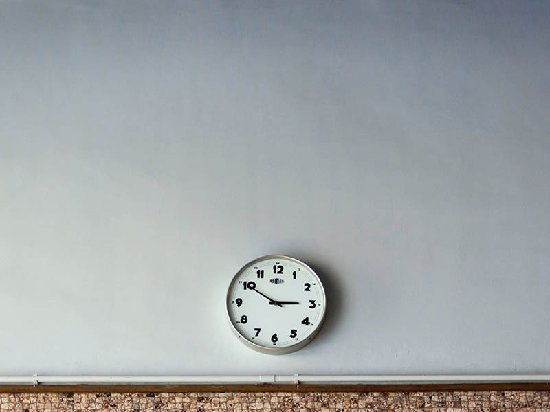 clock on a wall