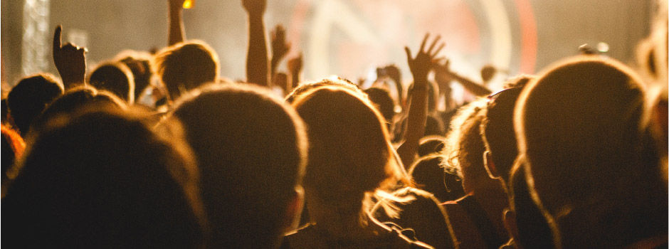 people at a concert in a club
