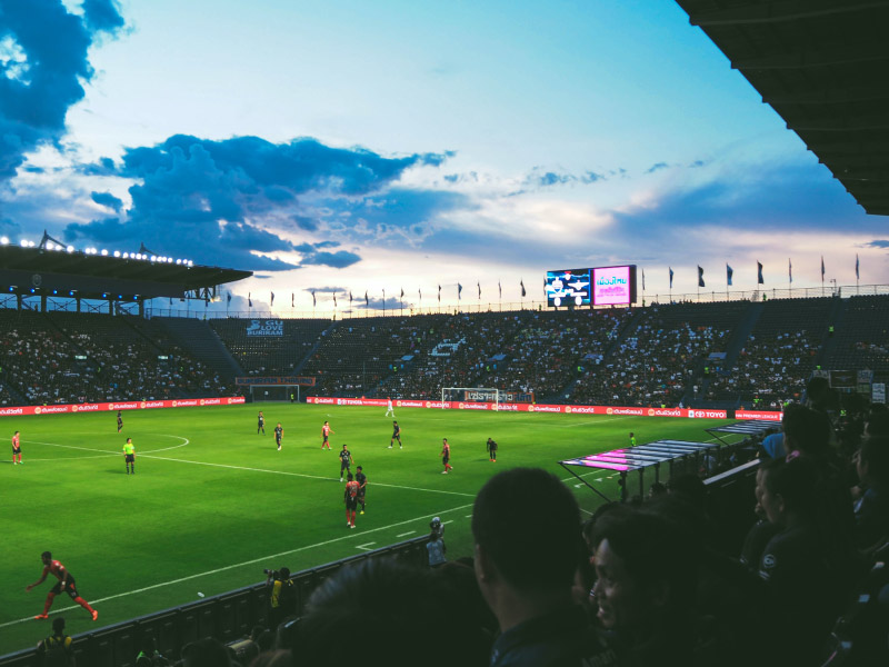 stadium with crowd at a soccer match