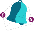 teal bell icon